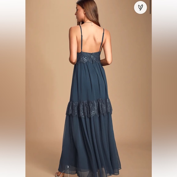 Dream About Me Navy Blue Lace Dress - Picture 2 of 3